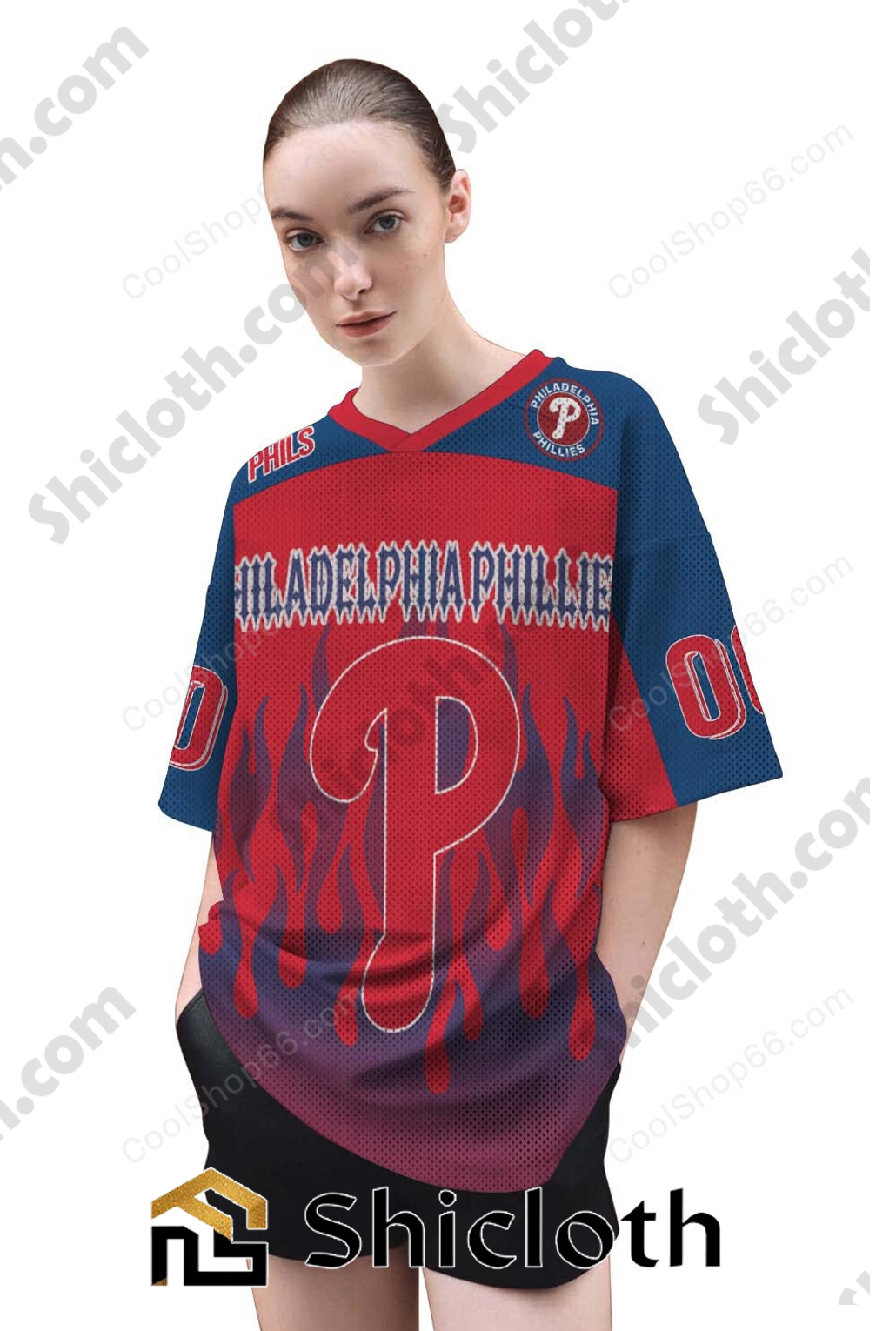 Custom Name And Number Philadelphia Phillies MLB Mesh Jersey 3 Custom Name And Number Philadelphia Phillies MLB Mesh Jersey - Image 3