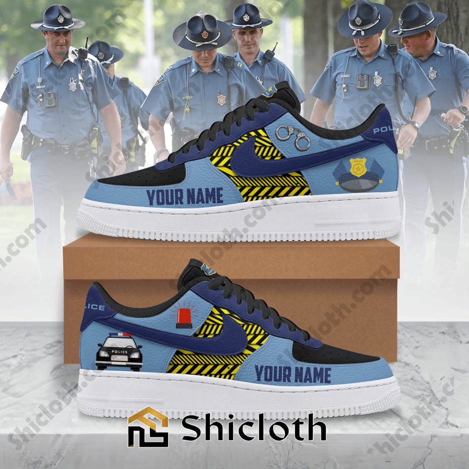 Police Custom Name Air Force Sneakers