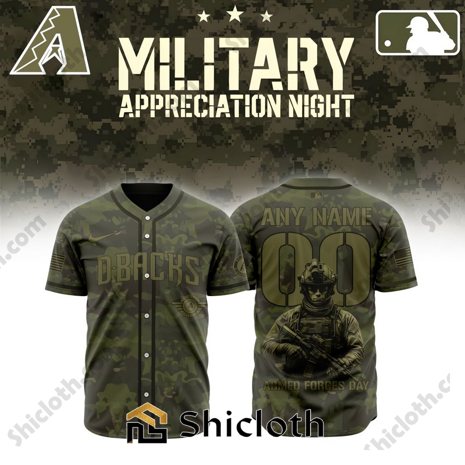 Premium Arizona Diamondbacks Military Appreciation Month Baseball Jersey