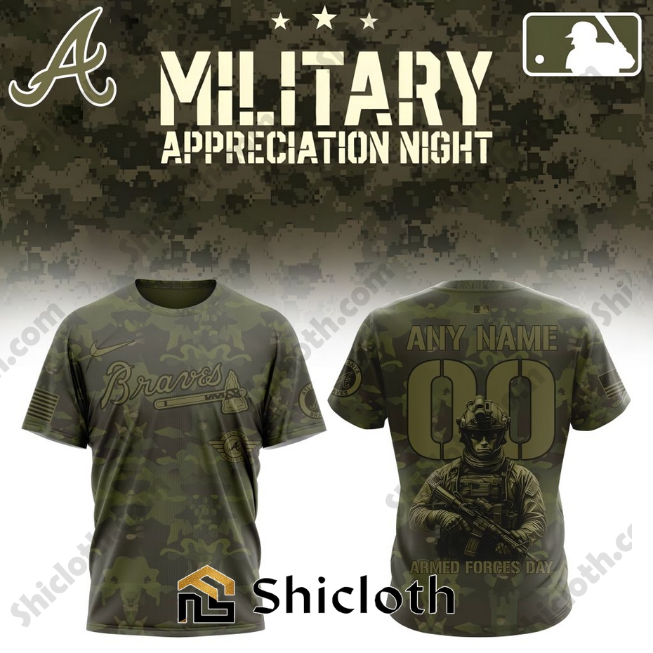 Premium Atlanta Braves Military Appreciation Month Shirt
