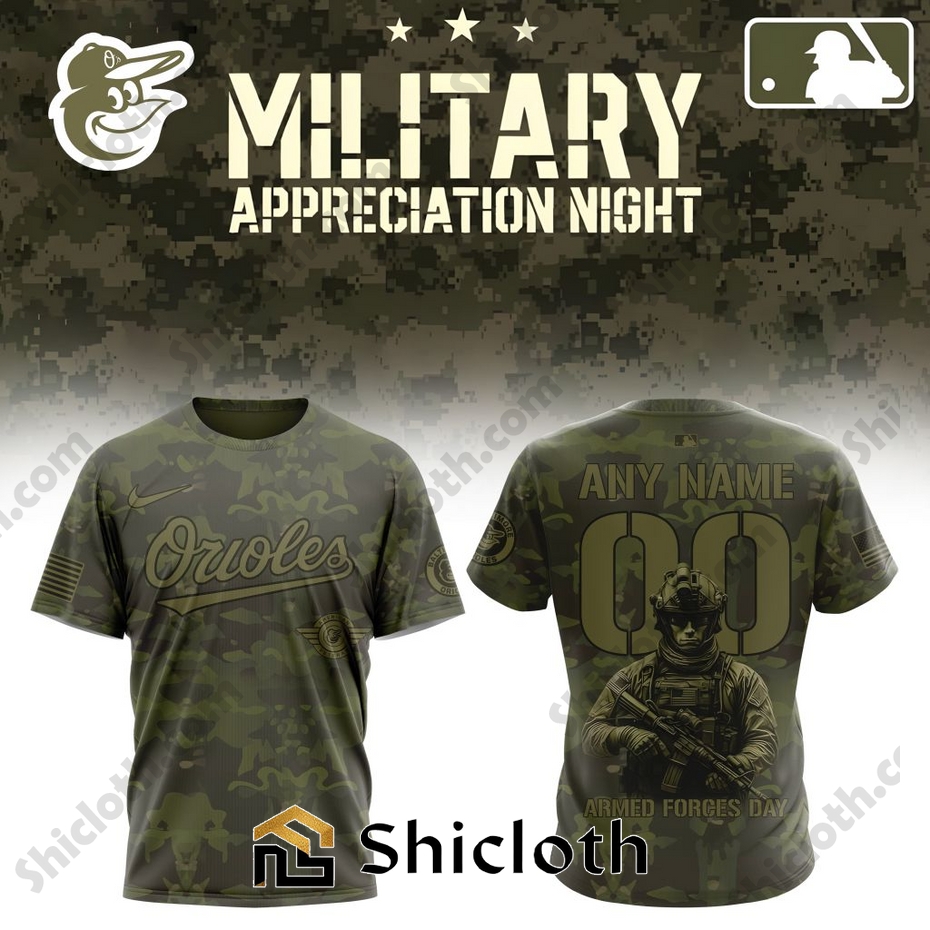 Premium Baltimore Orioles Military Appreciation Month Shirt