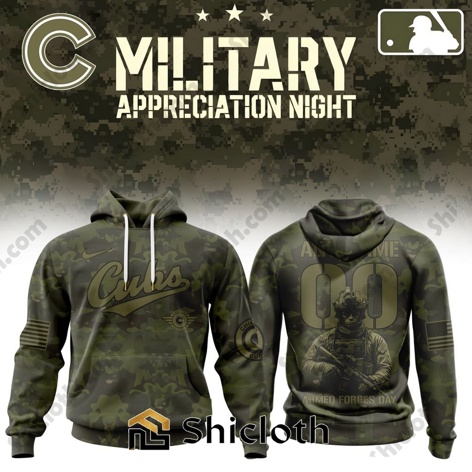 Alternative view of Premium Chicago Cubs Military Appreciation Month Shirt