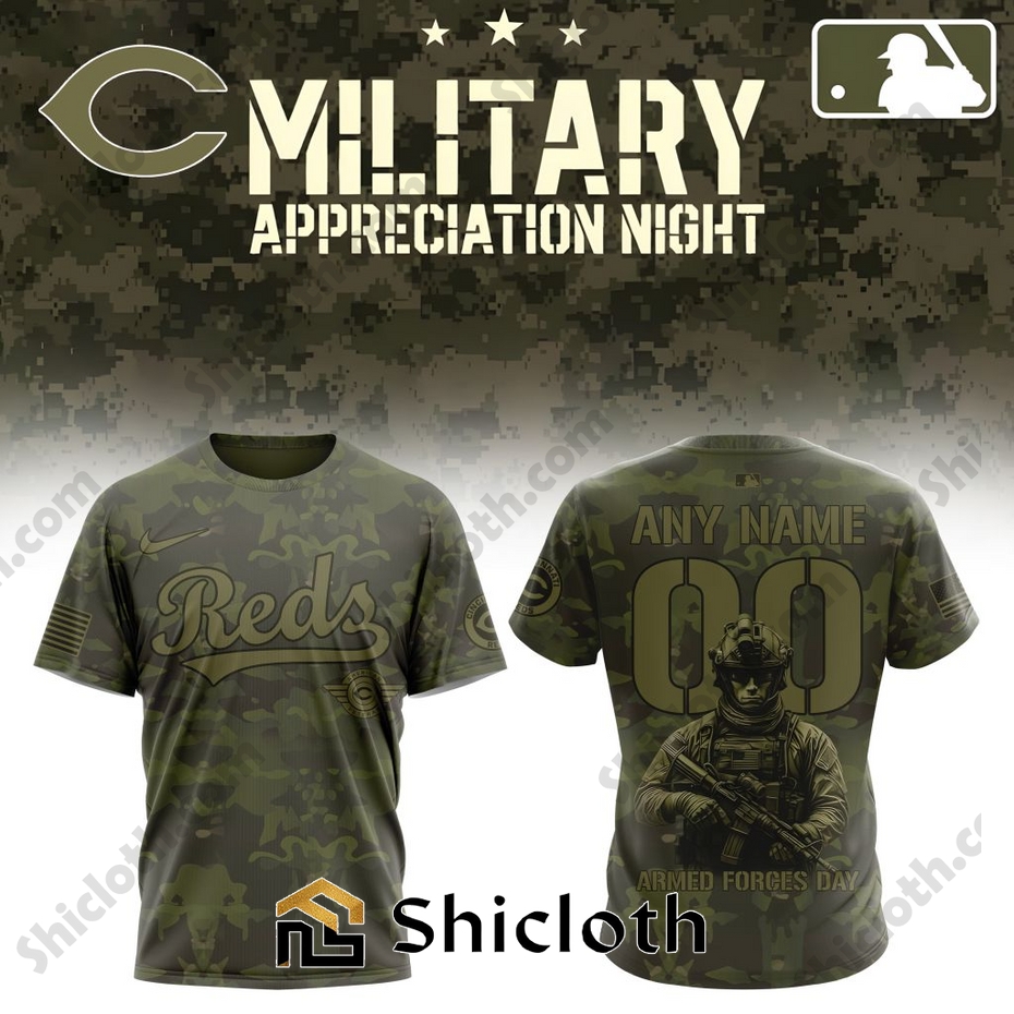 Premium Cincinnati Reds Military Appreciation Month Shirt