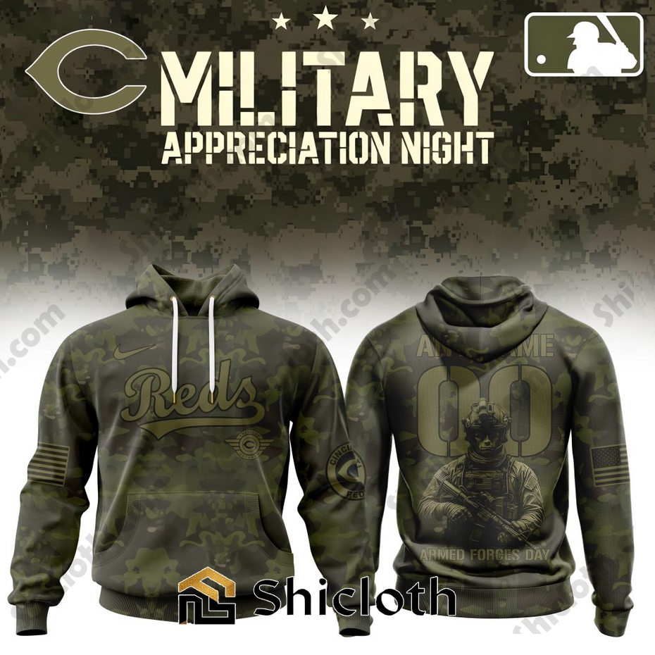 Alternative view of Premium Cincinnati Reds Military Appreciation Month Shirt