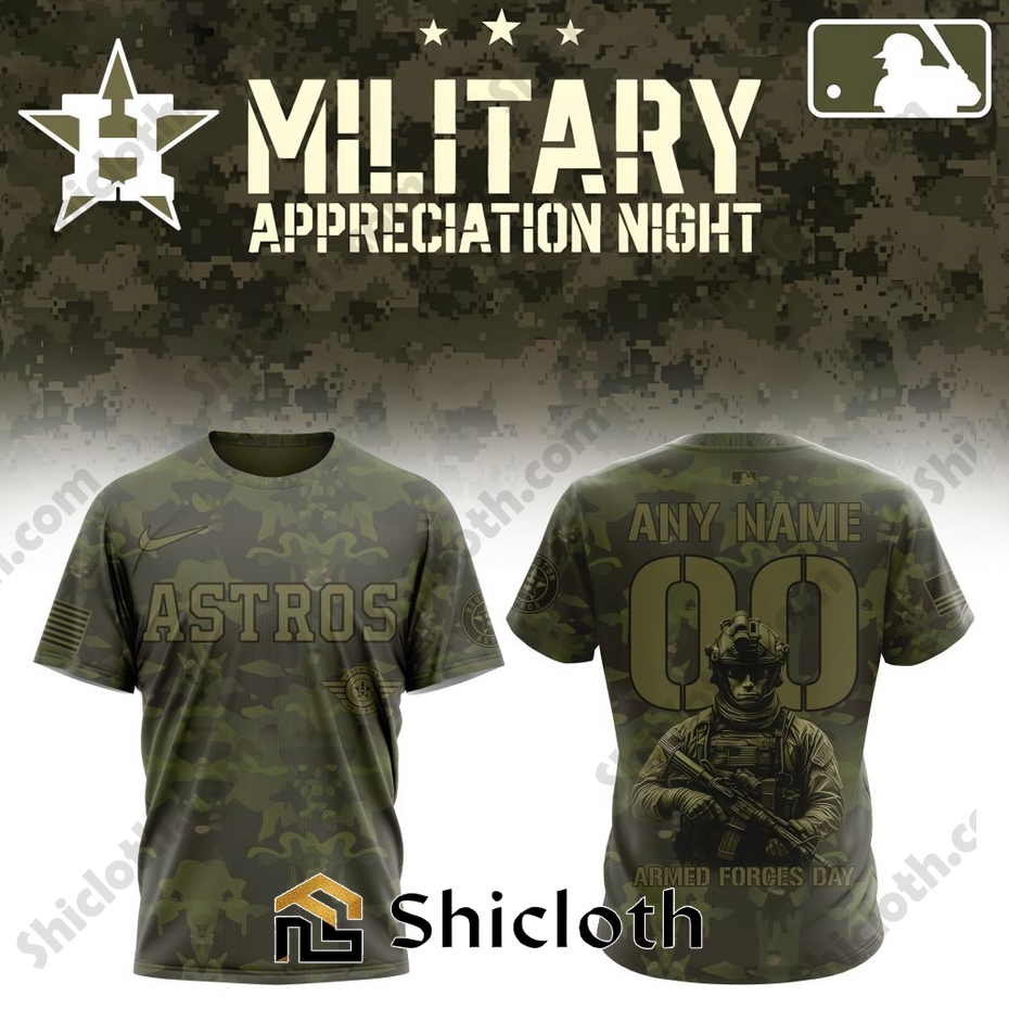 Premium Houston Astros Military Appreciation Month Shirt