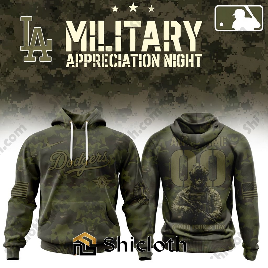 Alternative view of Premium Los Angeles Dodgers Military Appreciation Month Shirt