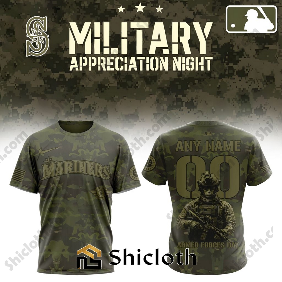 Premium Seattle Mariners Military Appreciation Month Hoodie Shirt