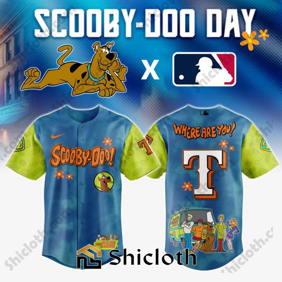 Premium Texas Rangers X Scooby-Doo Baseball Jersey
