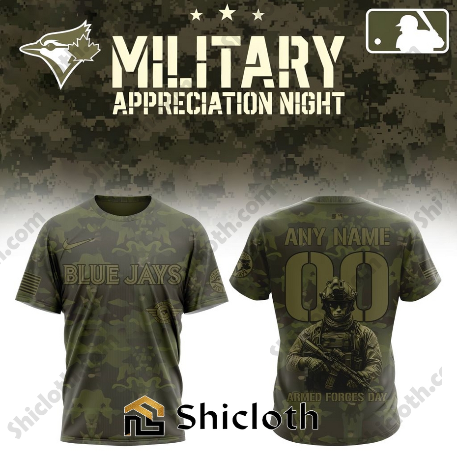 Premium Toronto Blue Jays Military Appreciation Month Hoodie Shirt