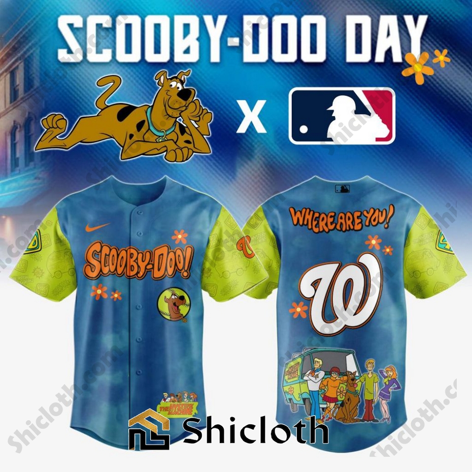 Premium Washington Nationals X Scooby-Doo Baseball Jersey