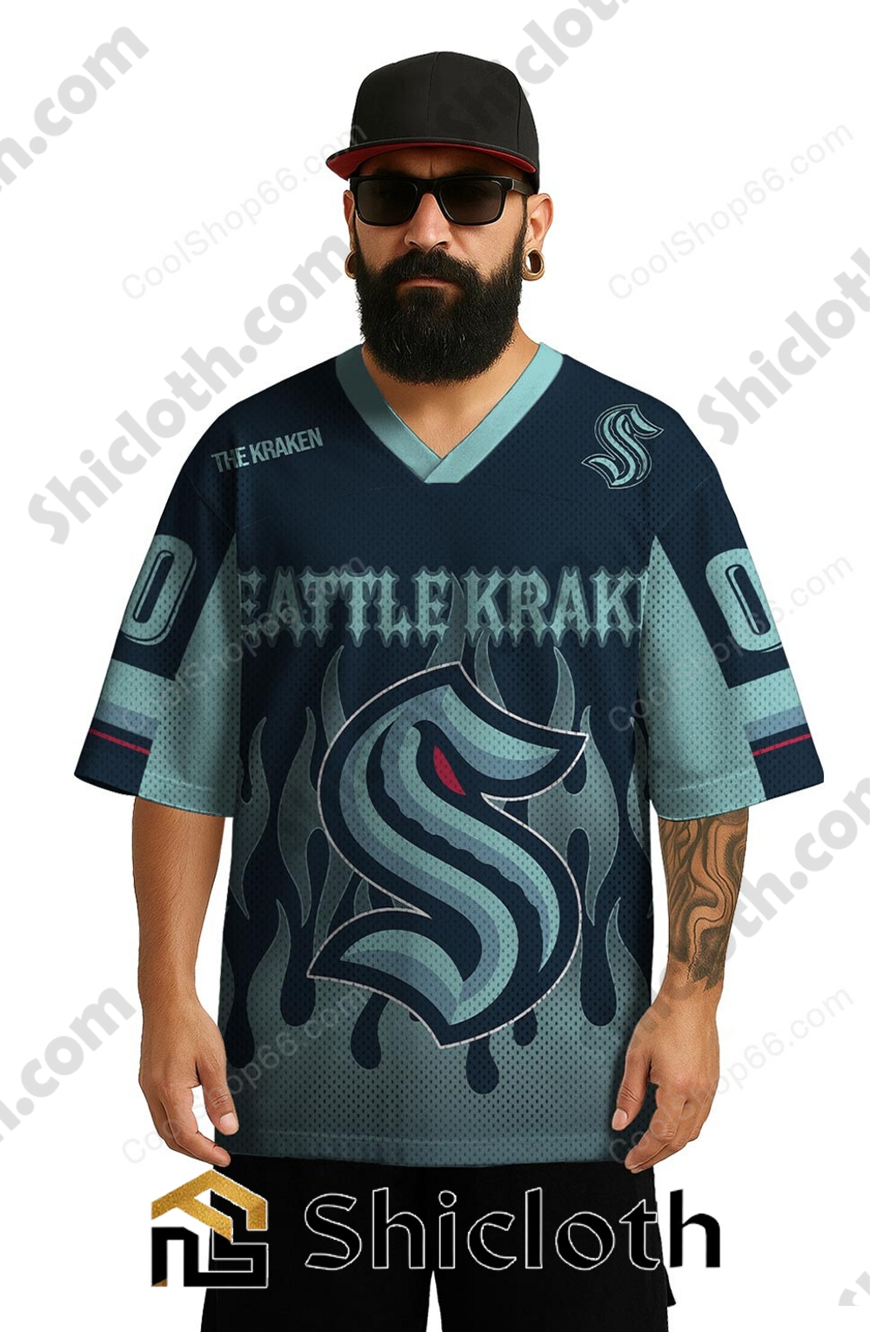 Personalized Name Number Seattle Kraken NHL Mesh Jersey