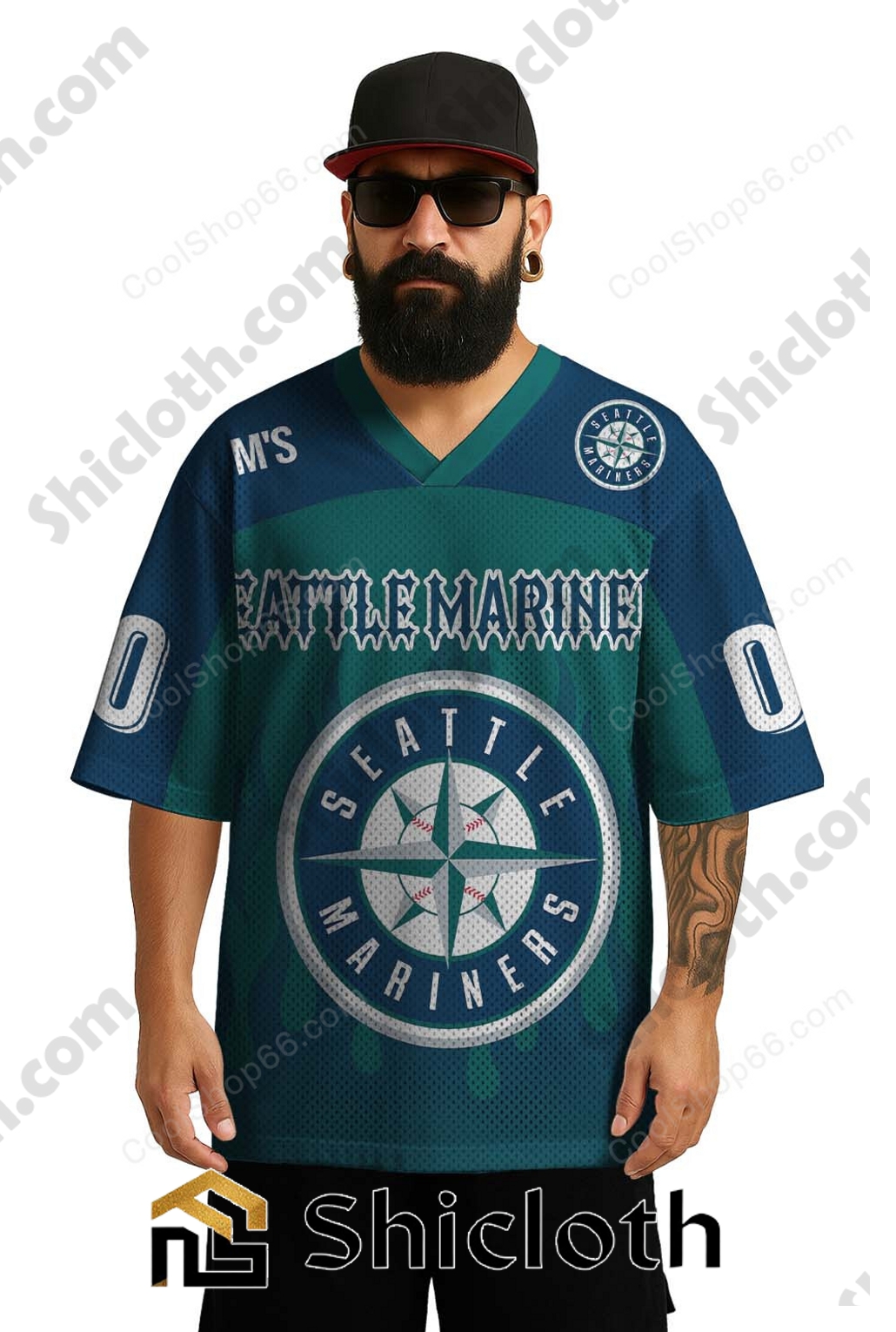 Custom Name And Number Seattle Mariners MLB Mesh Jersey