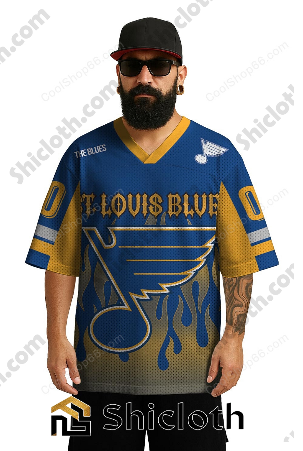 Personalized Name Number St.Louis Blues NHL Mesh Jersey