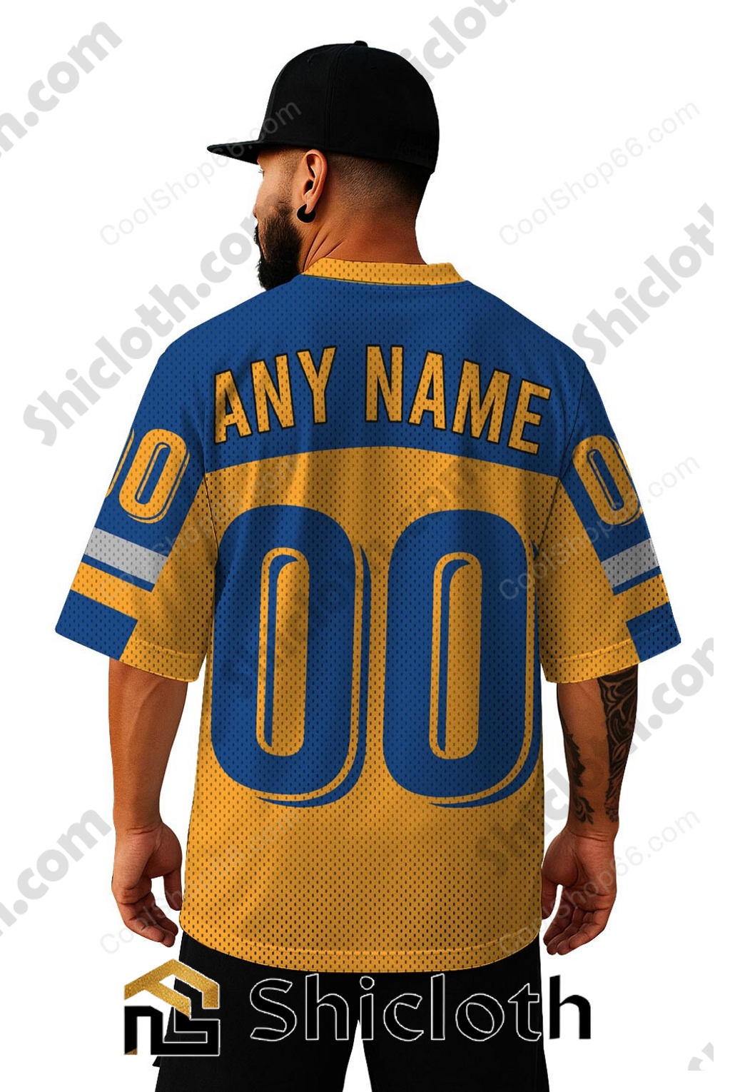 Alternative view of Personalized Name Number St.Louis Blues NHL Mesh Jersey