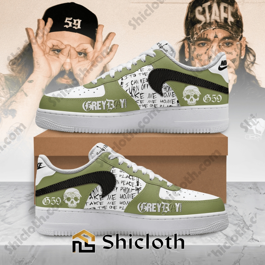 Suicideboys G59 Grey Day Air Force 1 Sneakers