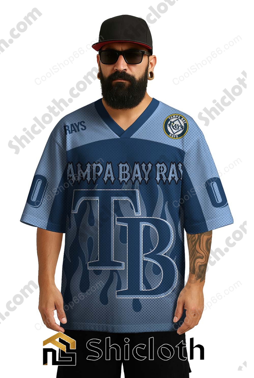 Custom Name And Number Tampa Bay Rays MLB Mesh Jersey