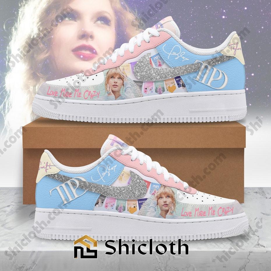 Taylor Swift Love Made Me Crazy Air Force Sneakers