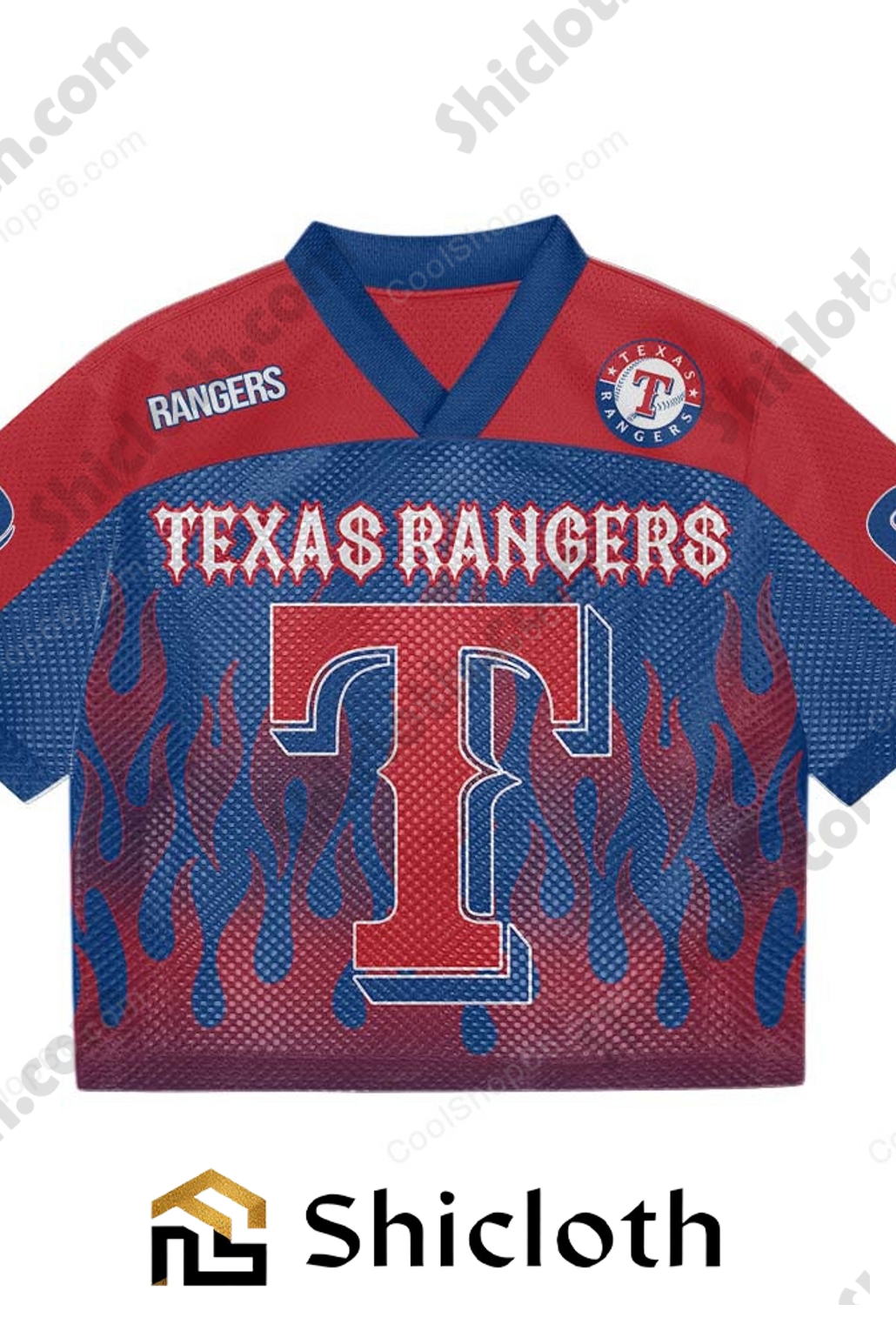 Custom Name And Number Texas Rangers MLB Mesh Jersey 6 Custom Name And Number Texas Rangers MLB Mesh Jersey - Image 6