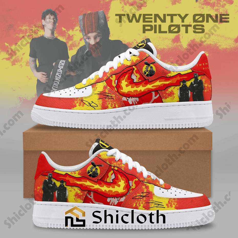 Twenty One Pilots Fire Nike Air Force Shoes