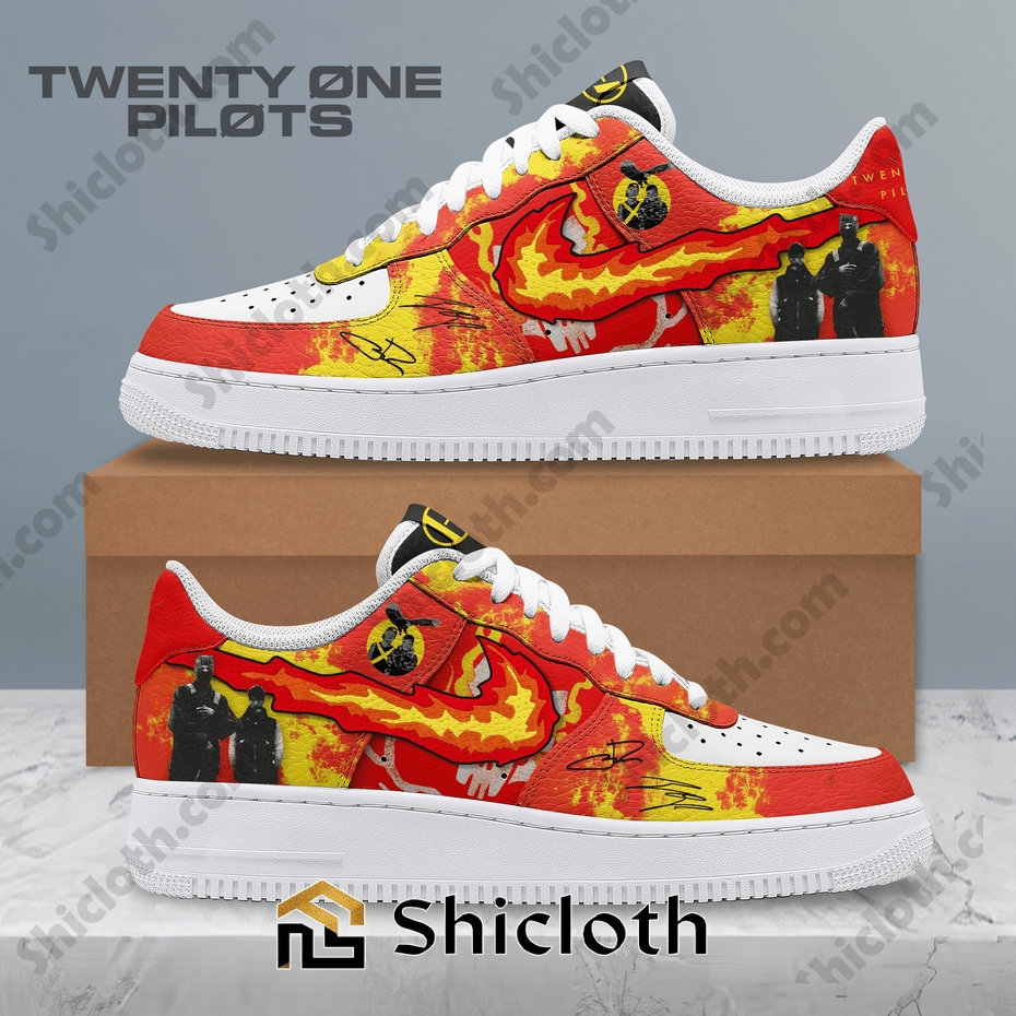 twenty one pilots fire nike air force shoes 2 dGhR6