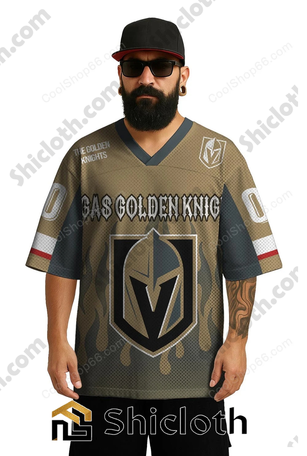Personalized Name Number Vegas Golden Knights NHL Mesh Jersey