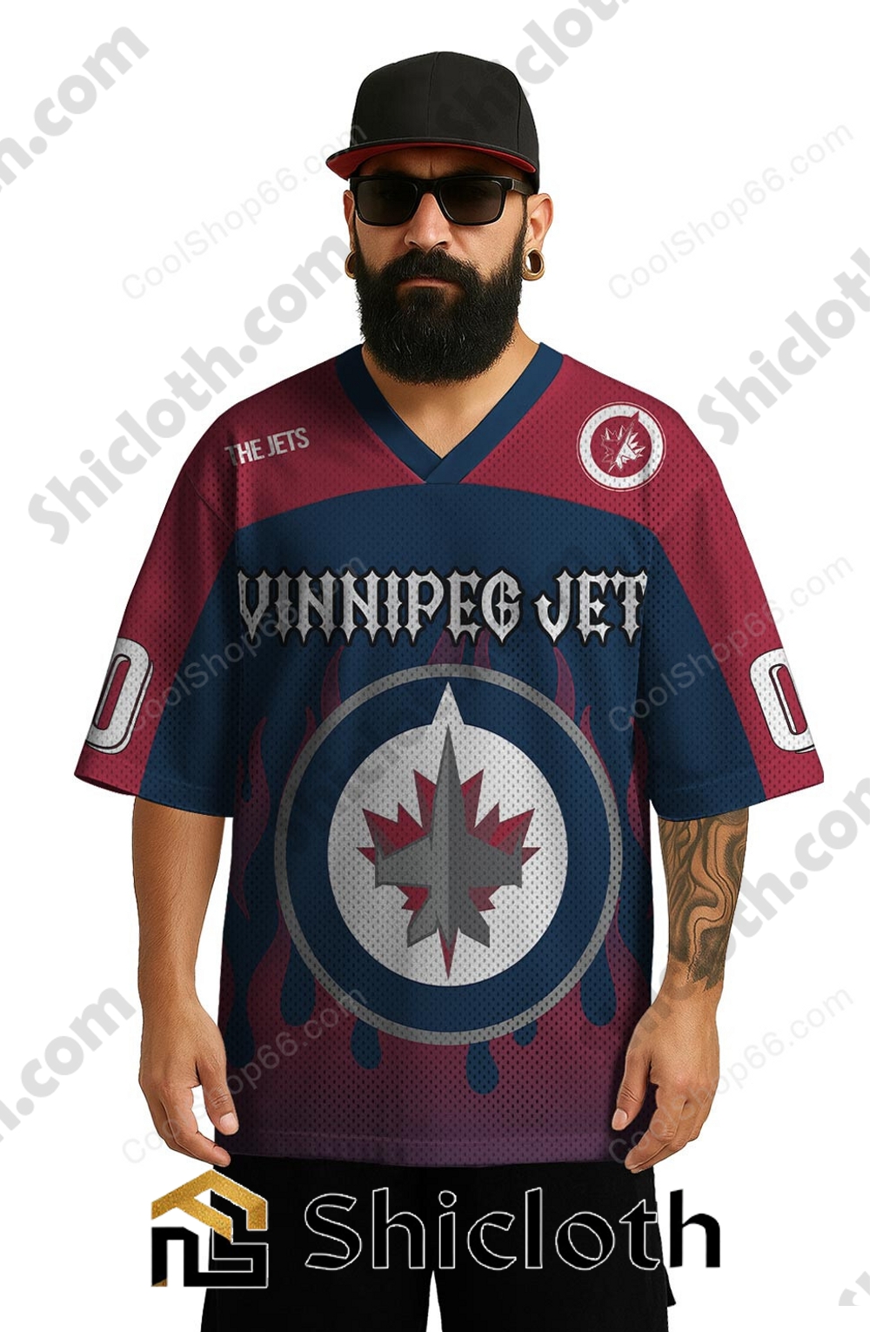 Personalized Name Number Winnipeg Jets NHL Mesh Jersey