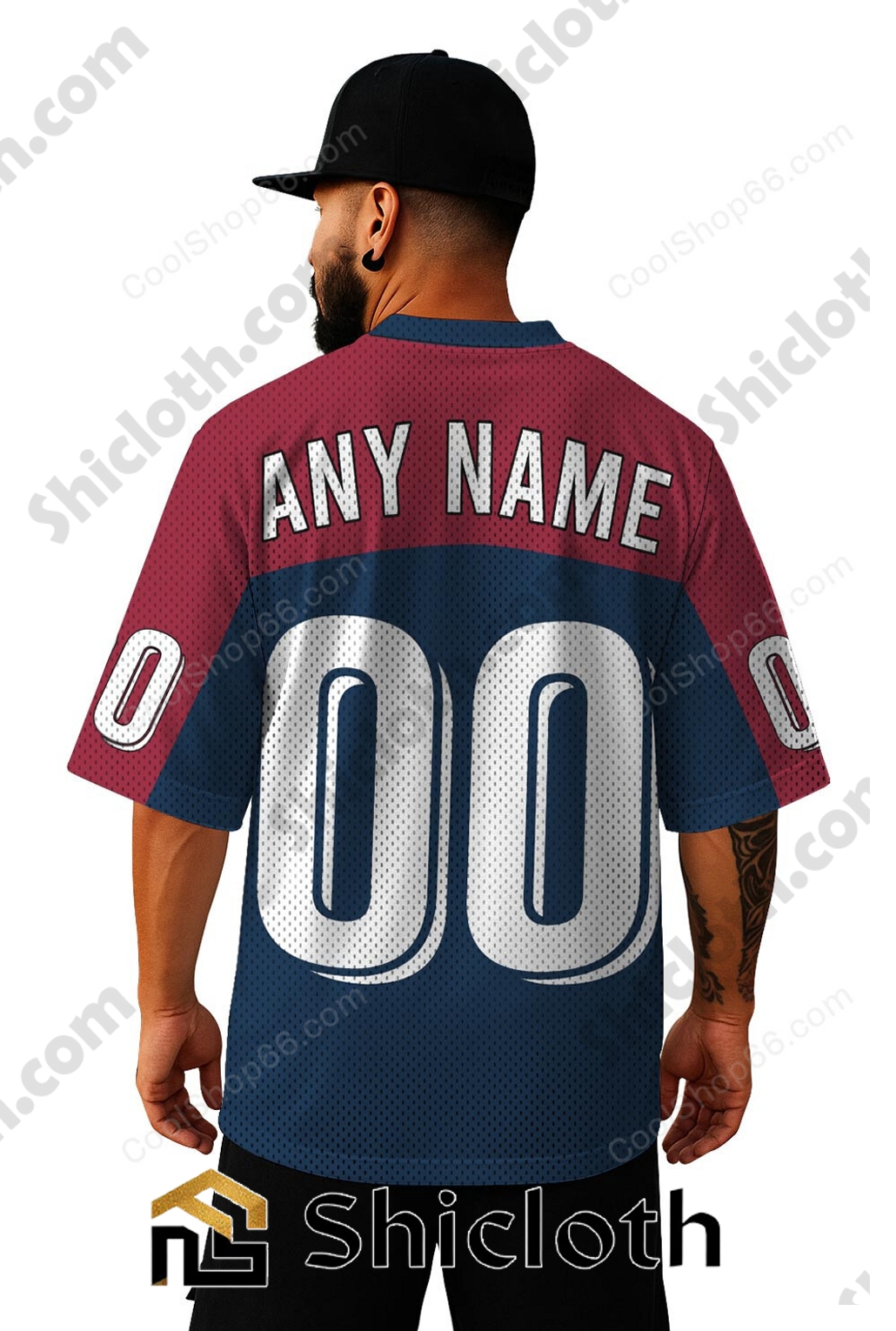 Alternative view of Personalized Name Number Winnipeg Jets NHL Mesh Jersey