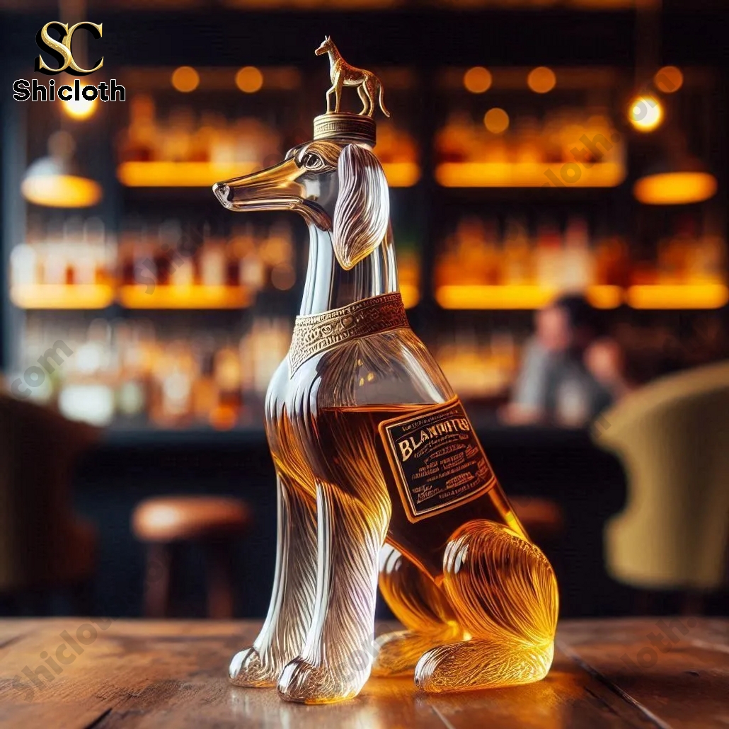 Afghan Hound Crown Royal Whiskey Bottle 8 Afghan Hound Blanton's Whiskey Bottle