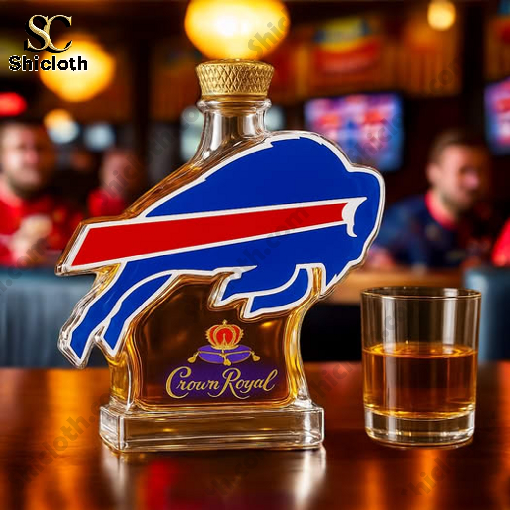 Buffalo Bills Crown Royal Whiskey Bottle