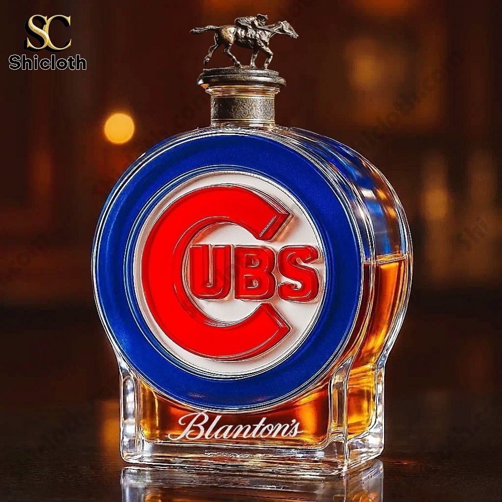 Chicago Cubs Crown Royal Whiskey Bottle 12 Chicago Cubs Blanton'sl Whiskey Bottle