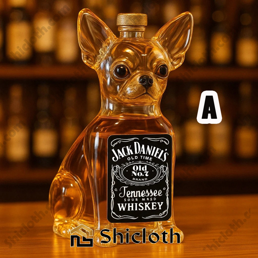 Chihuahua Whiskey Bottle