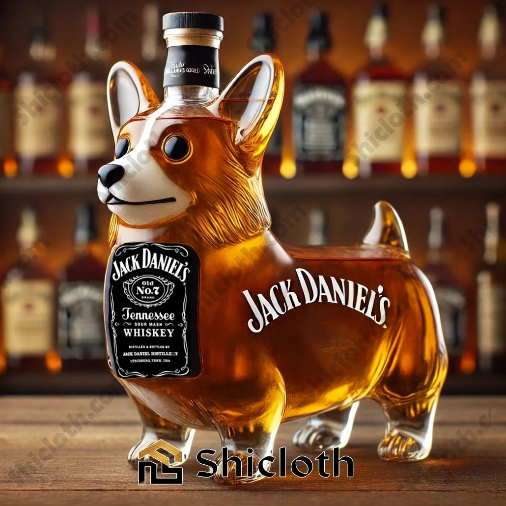 Cute Corgi Whiskey Bottle