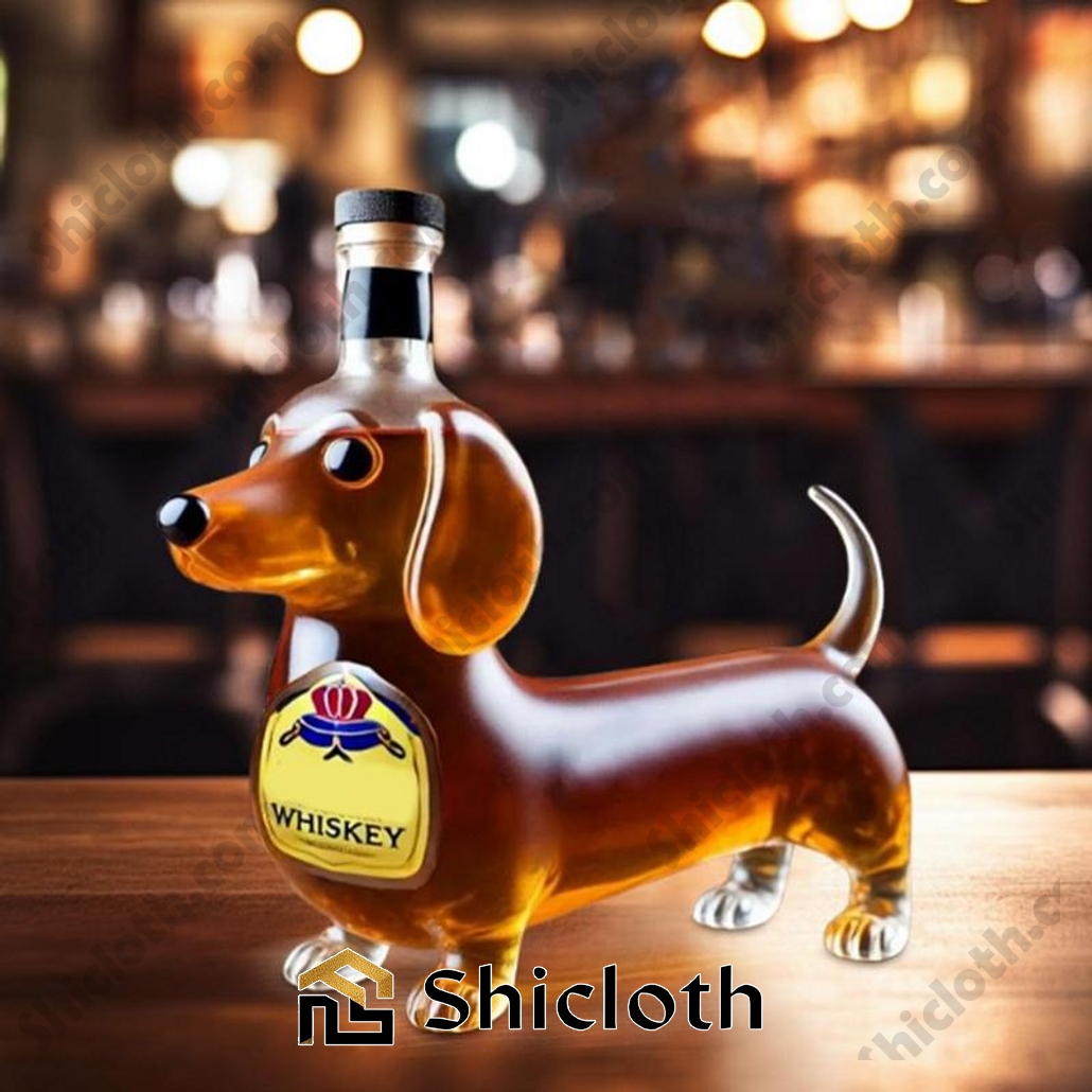 Dachshund Dog Crown Royal Liquor Bottle Decanter