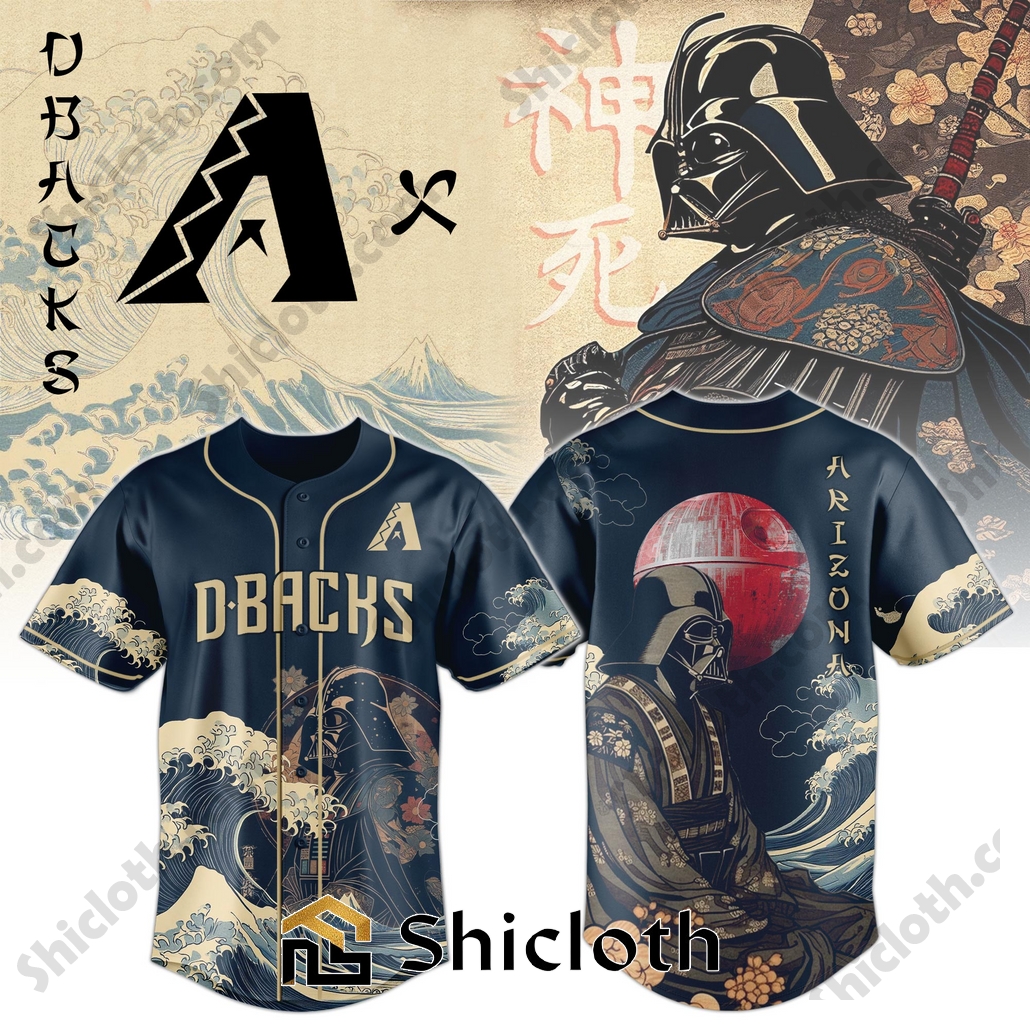 Darth Vader Japan MLB Arizona Diamondbacks Baseball Jersey and Hoodie
