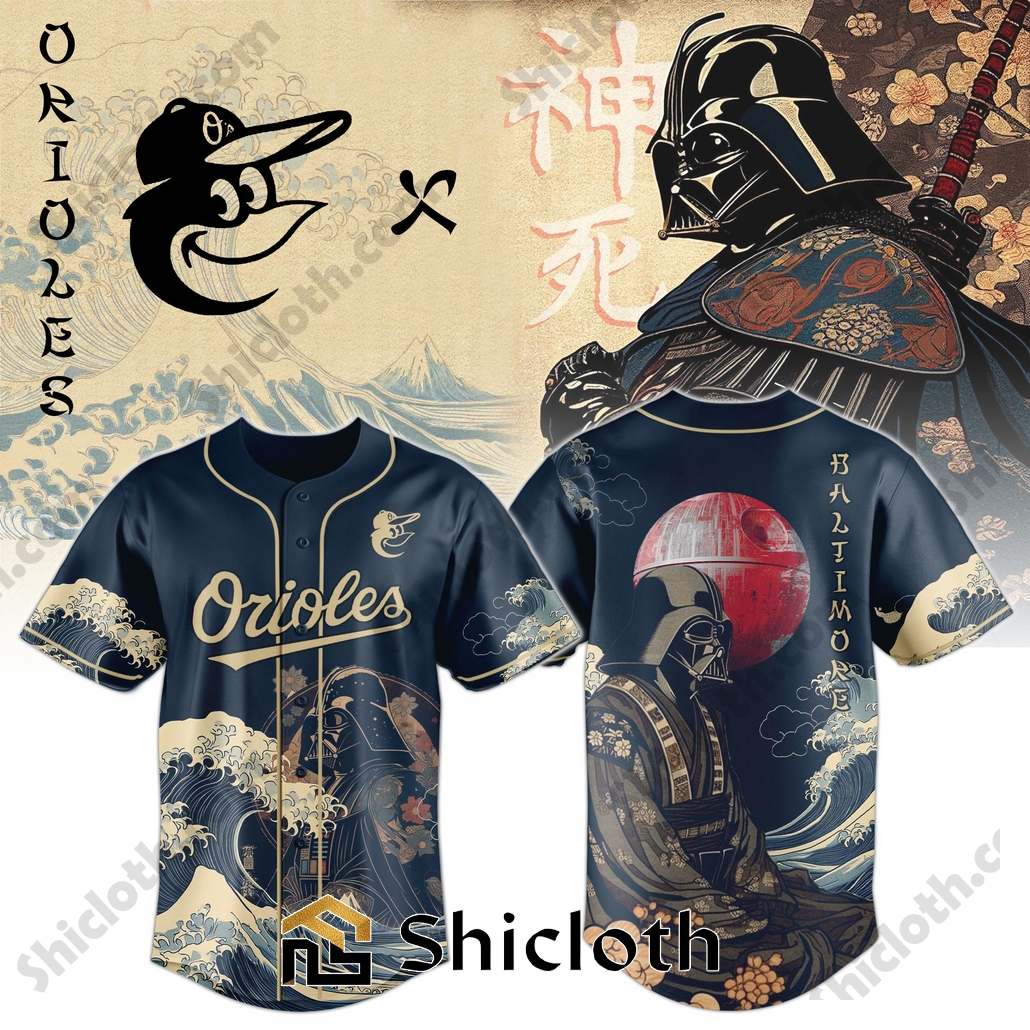 Darth Vader Japan MLB Baltimore Orioles Baseball Jersey and Hoodie