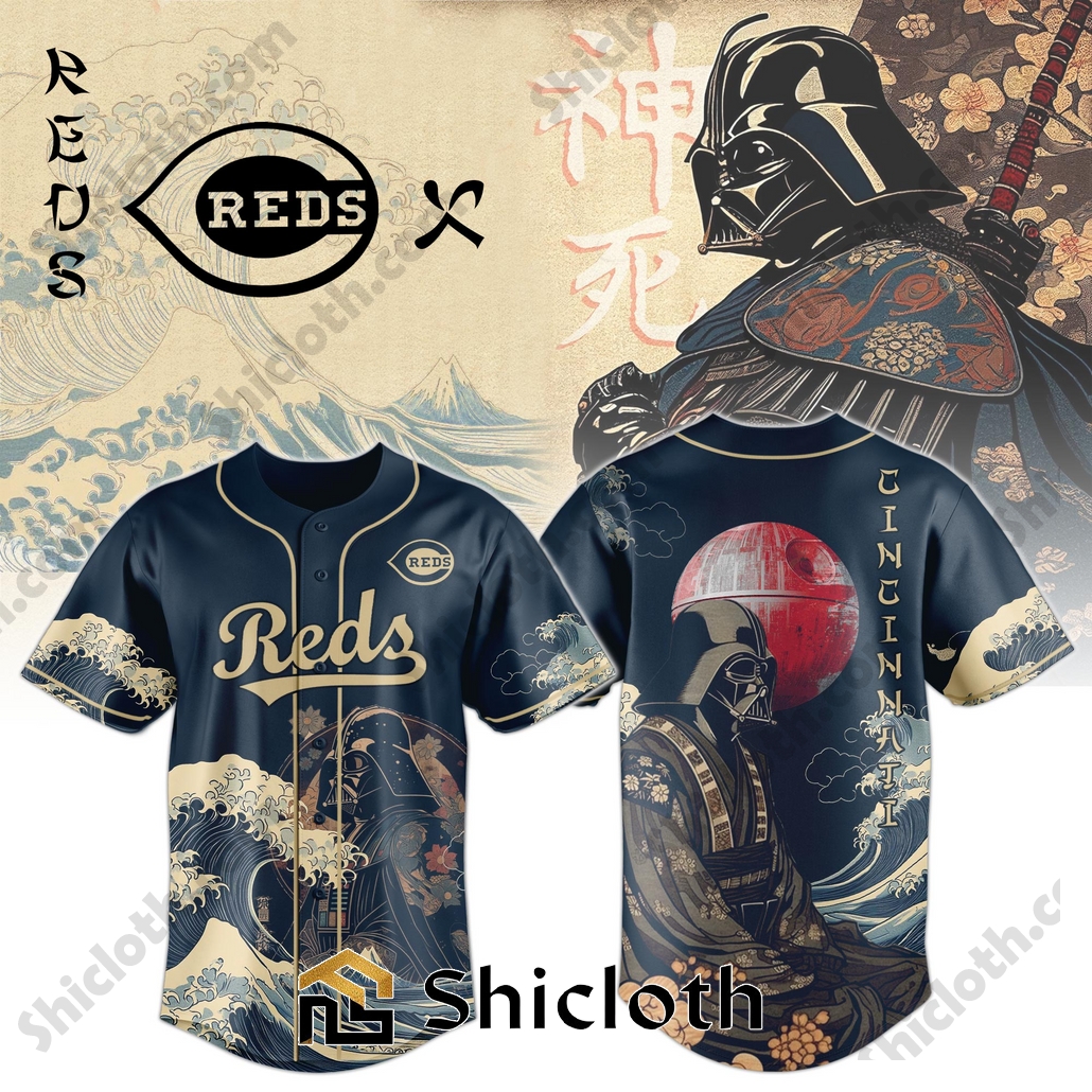 Darth Vader Japan MLB Cincinnati Reds Baseball Jersey and Hoodie