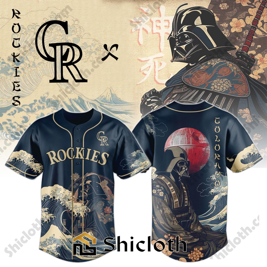 Darth Vader Japan MLB Colorado Rockies Baseball Jersey and Hoodie
