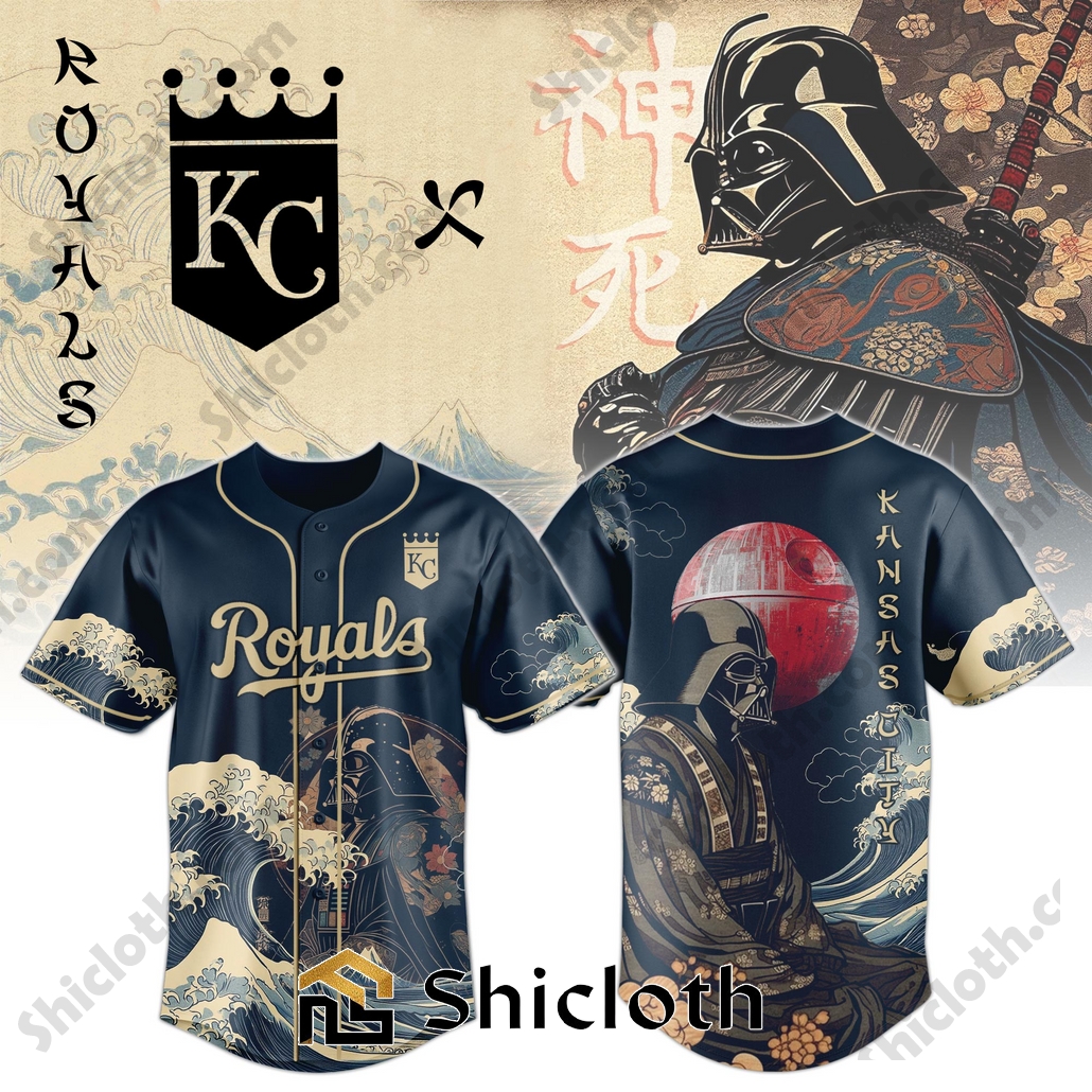 Darth Vader Japan MLB Kansas City Royals Baseball Jersey and Hoodie