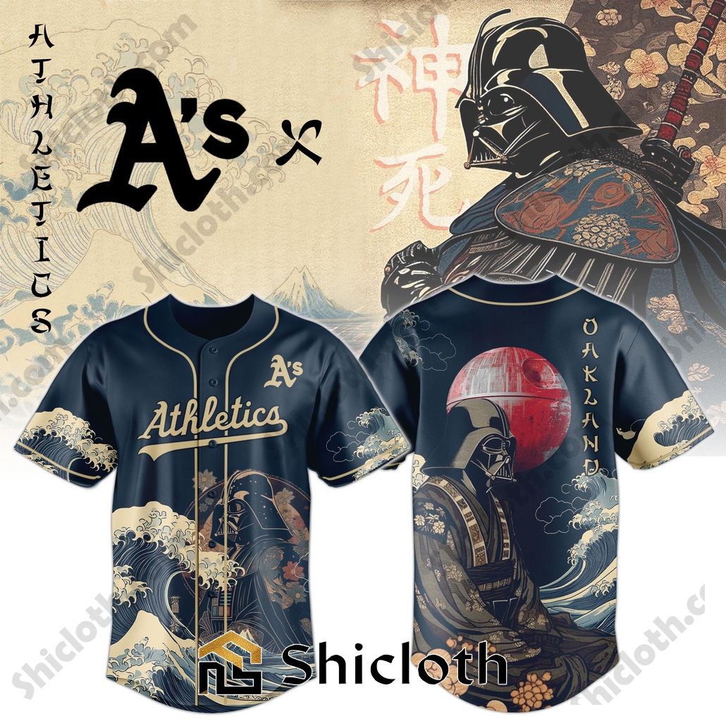Darth Vader Japan MLB Oakland Athletics Baseball Jersey and Hoodie