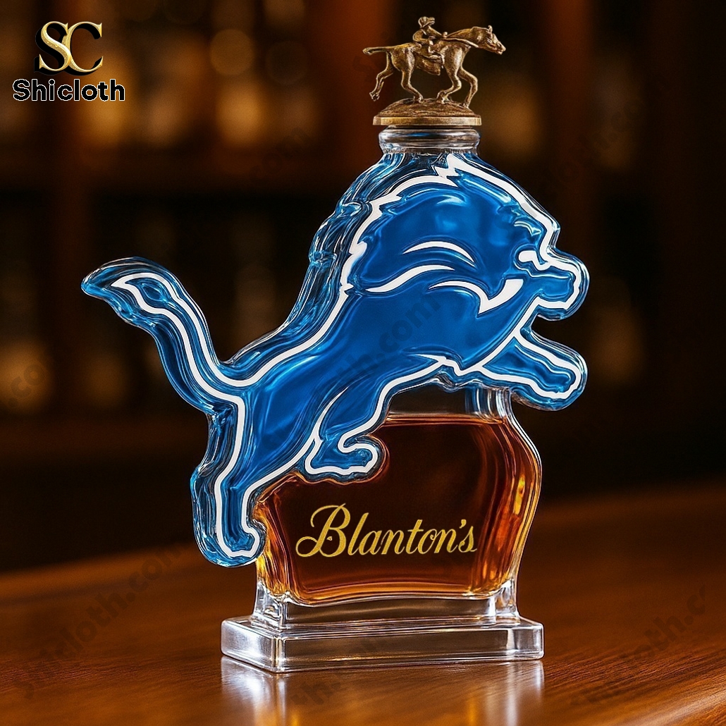 Detroit Lions Crown Royal Whiskey Bottle 3 Detroit Lions Crown Royal Whiskey Bottle - Image 3