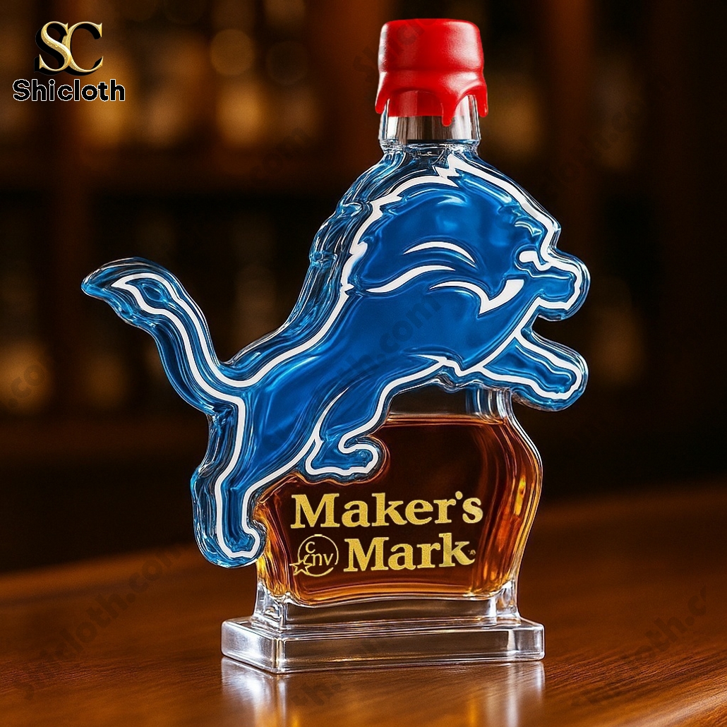 Detroit Lions Crown Royal Whiskey Bottle 4 Detroit Lions Crown Royal Whiskey Bottle - Image 4