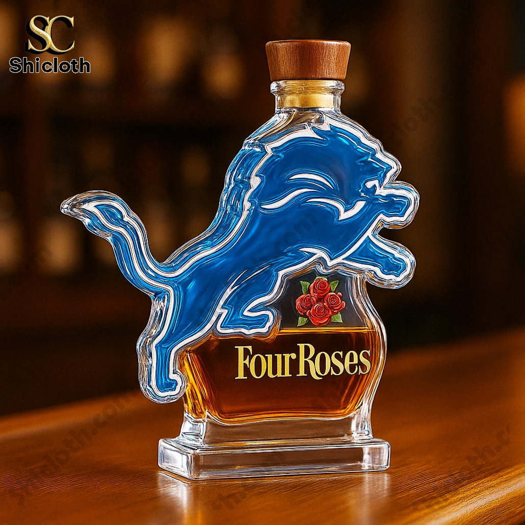 Detroit Lions NFL Crown Royal Whiskey Bottle 6 Detroit Lions NFL Crown Royal Whiskey Bottle - Image 6