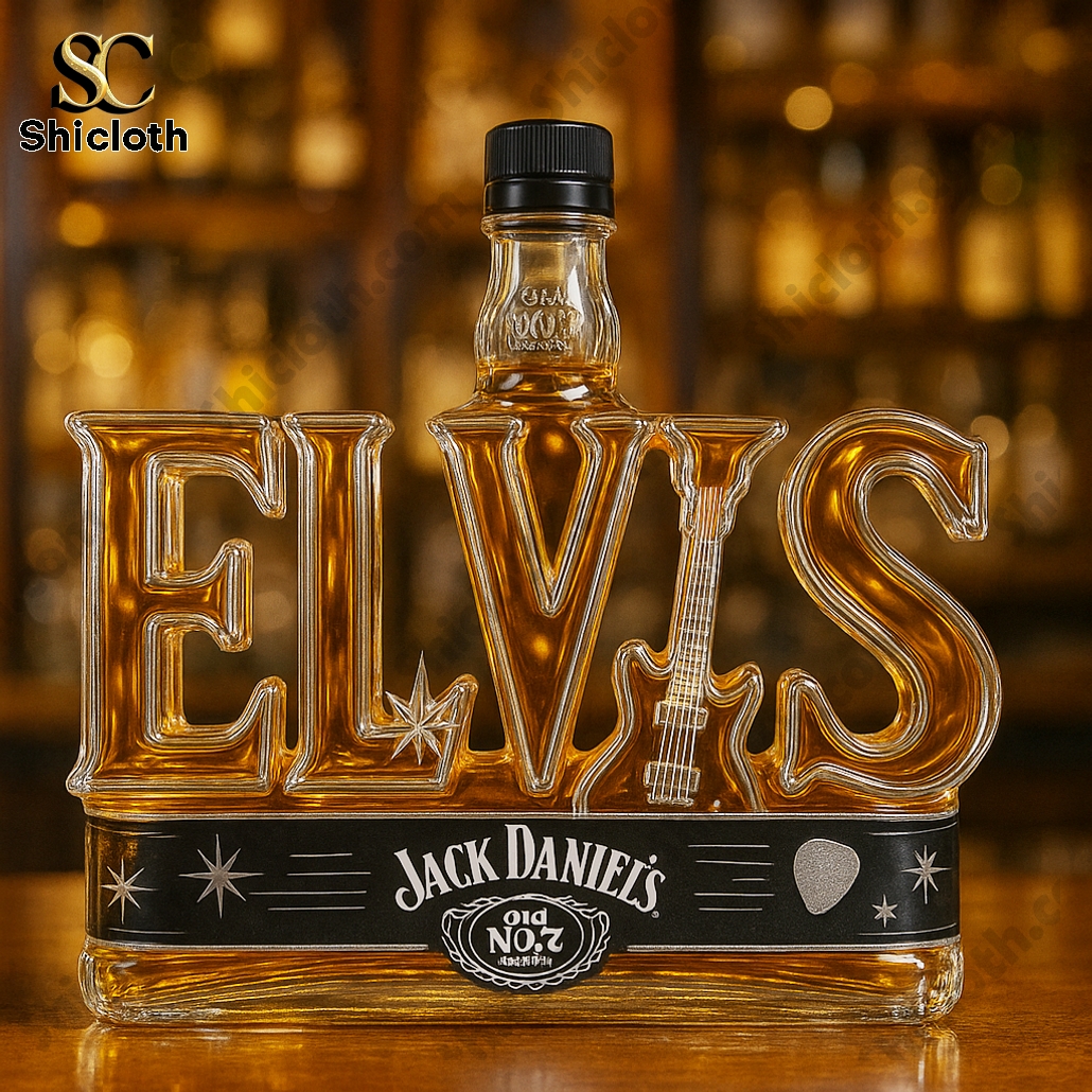 Elvis Presley Legend Rock and Roll Whiskey Bottle