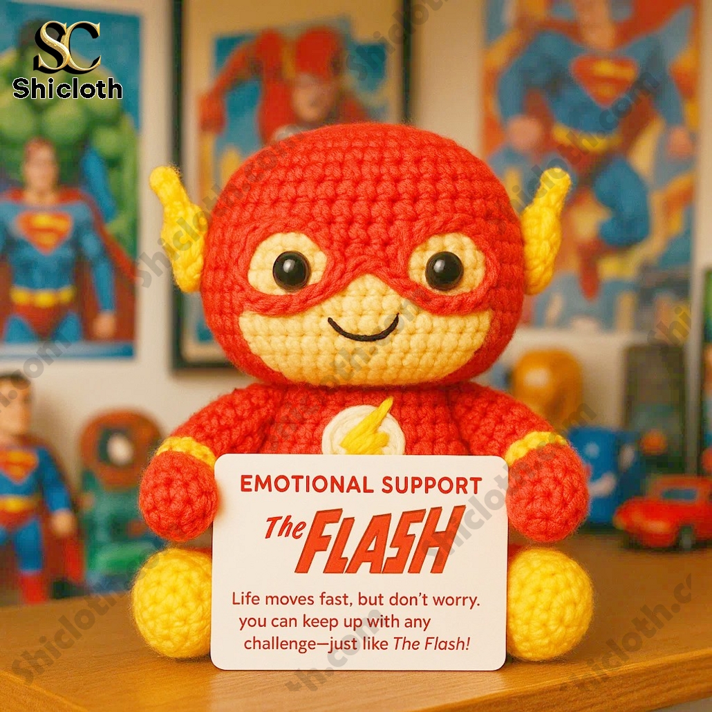 Flash DC Emotional Support Crochet Doll