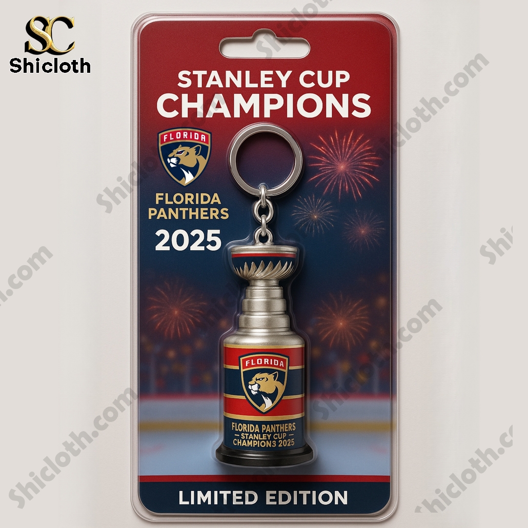 Florida Panthers 2025 Champions Keychain Keyring