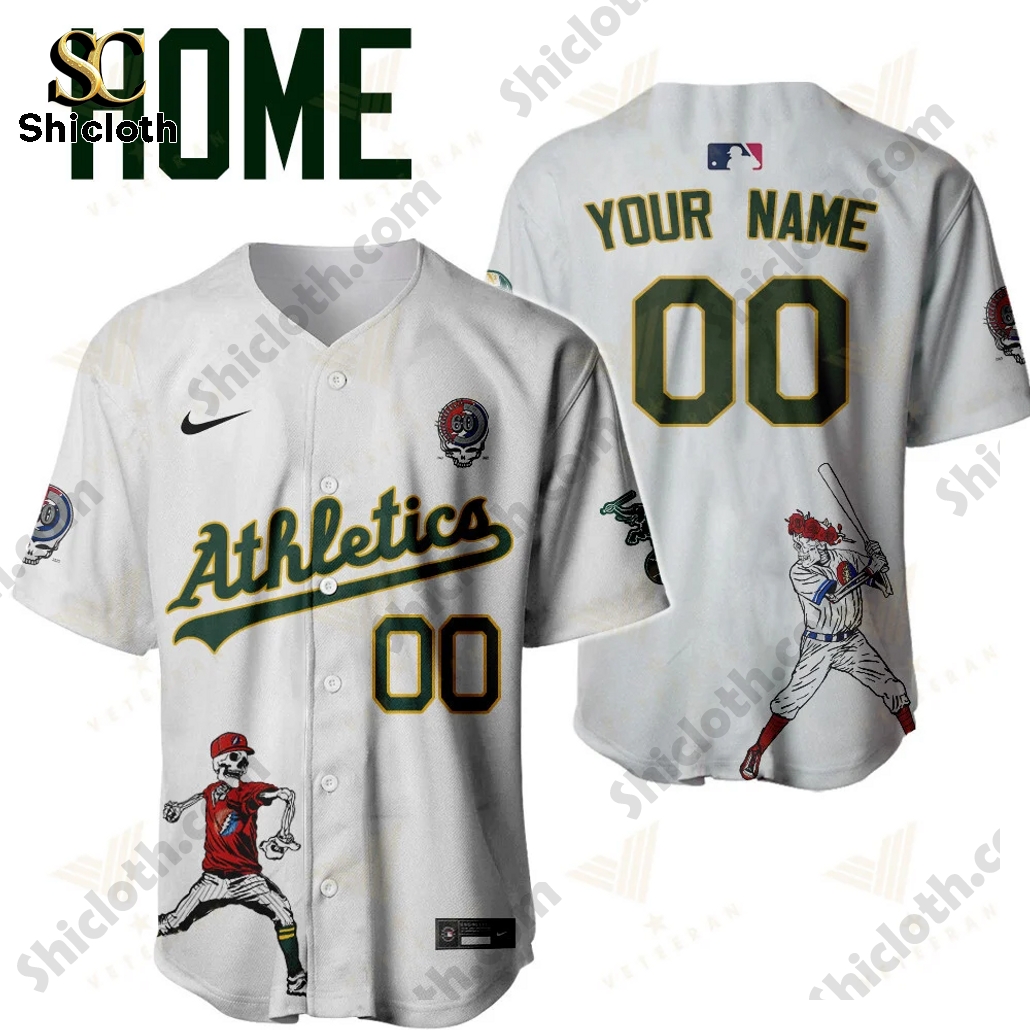 Grateful Dead 60th Anniversary Custom MLB Team Baseball Jersey 3 Grateful Dead 60th Anniversary Custom MLB Team Baseball Jersey - Image 3