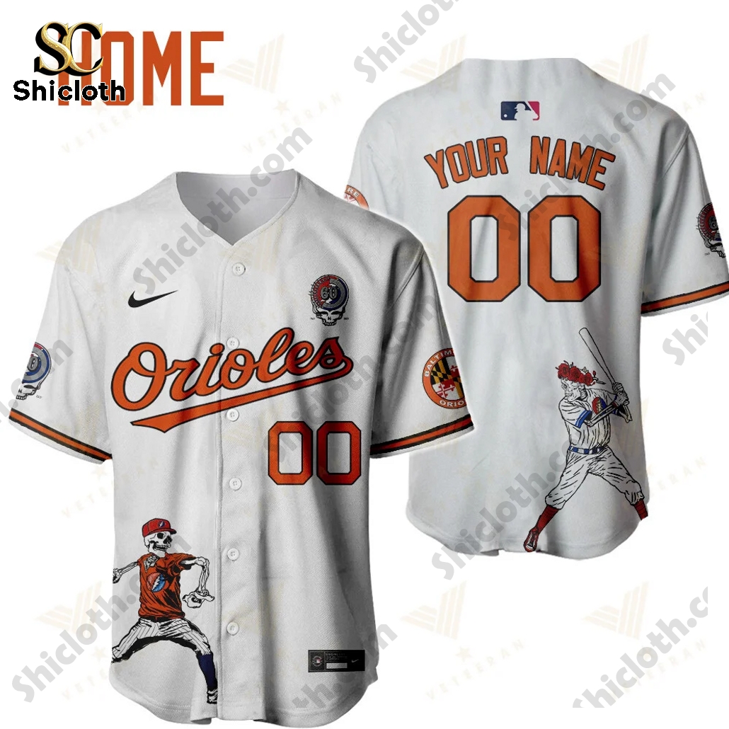 Grateful Dead 60th Anniversary Custom MLB Team Baseball Jersey 4 Grateful Dead 60th Anniversary Custom MLB Team Baseball Jersey - Image 4