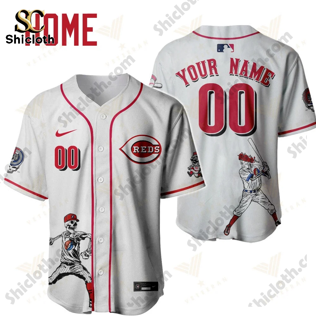 Grateful Dead 60th Anniversary Custom MLB Team Baseball Jersey 5 Grateful Dead 60th Anniversary Custom MLB Team Baseball Jersey - Image 5