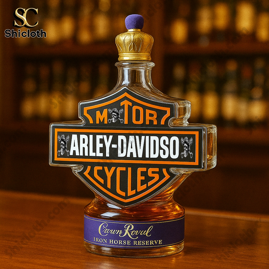 Harley Davidson Logo Whiskey Bottle