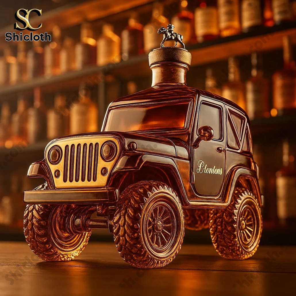 Jeep Crown Royal Whiskey Bottle 8 Whiskey bottle shaped like off-road Jeep.